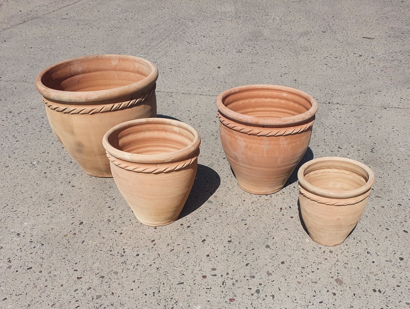 Set of 4 Clay Terracotta Plant pots